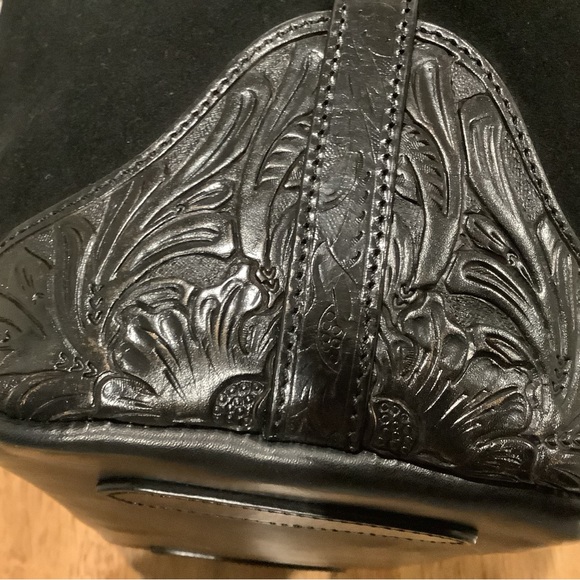 Authentic Polo Ralph Lauren Medium Suede Buckle Tote - Picture 9 of 13